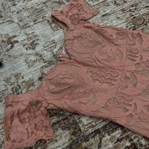 Lace off the shoulder midi dress